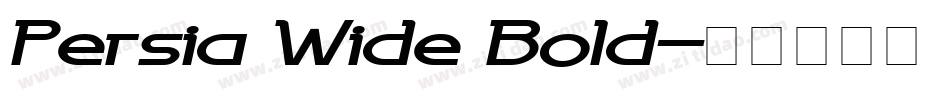 Persia Wide Bold字体转换